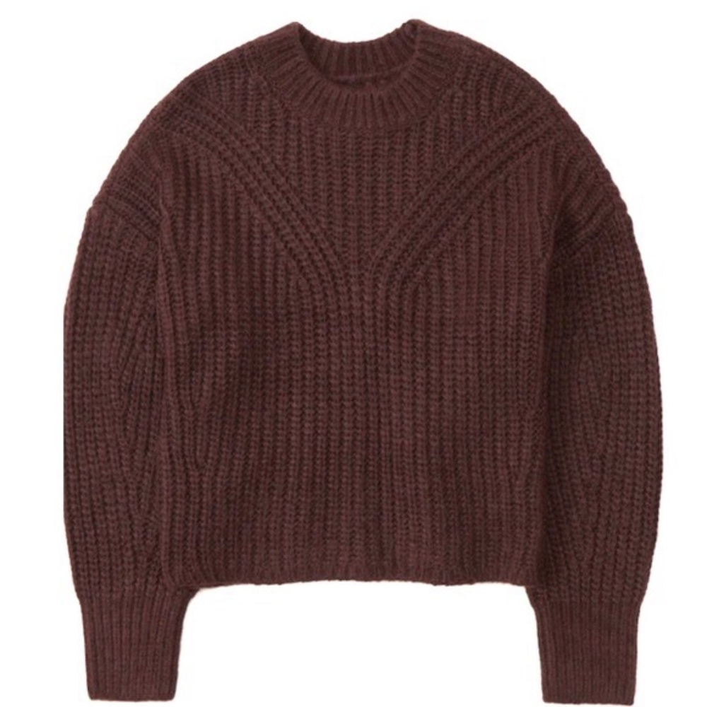 Abercrombie & Fitch Women’s Fluffy Crew Sweater Dark Brown size XL